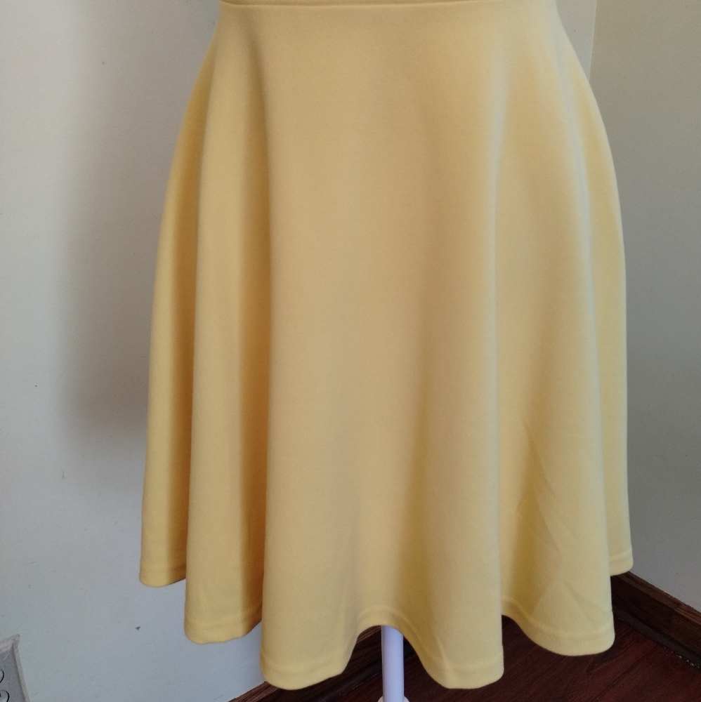 Lulus Yellow Skater Mini Dress Spaghetti Straps Do you Wanna Dance? Size S - Picture 13 of 16